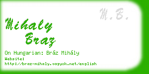 mihaly braz business card