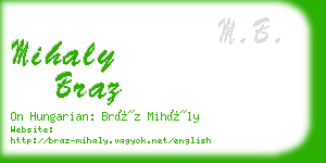 mihaly braz business card